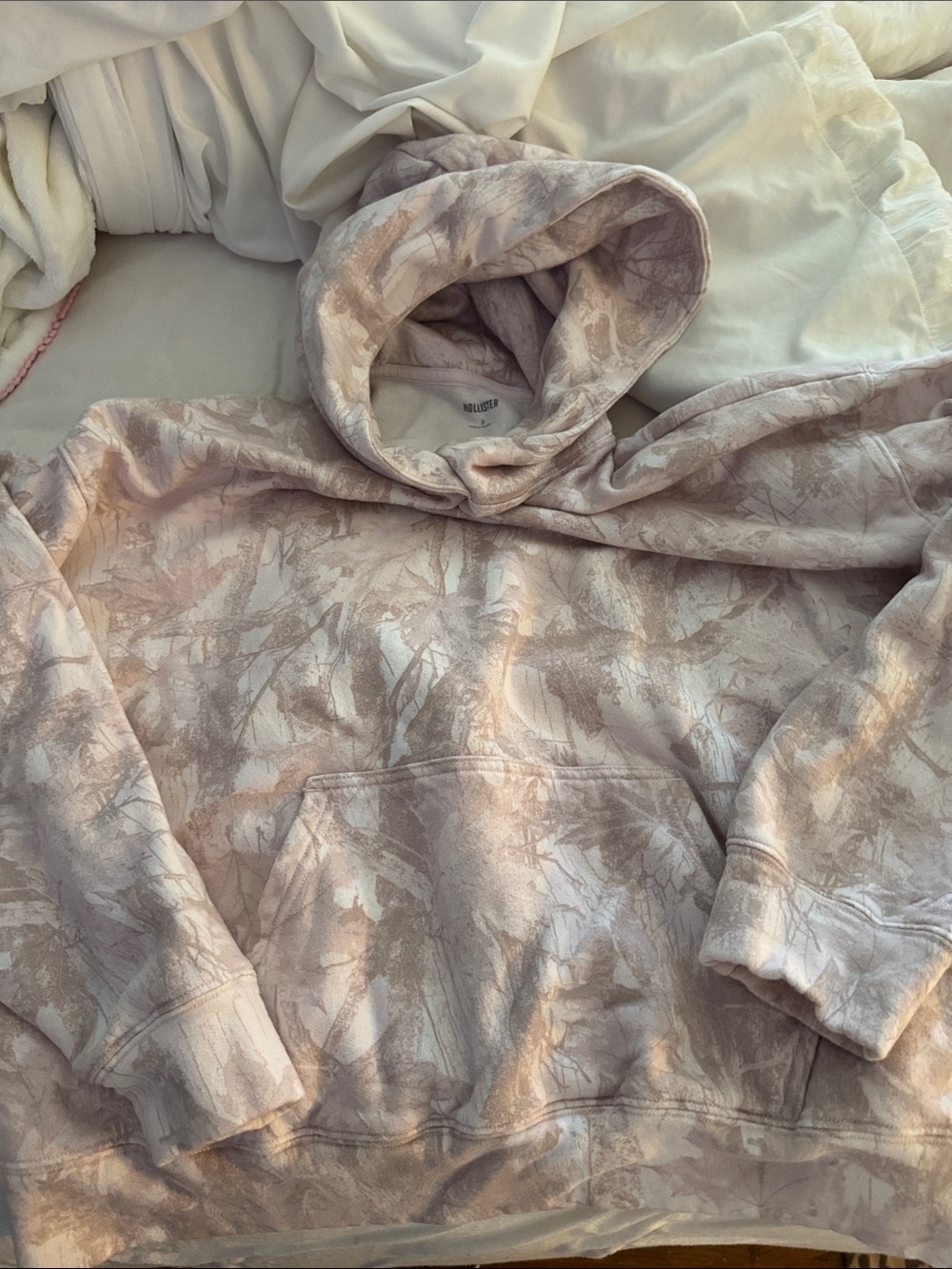 Hollister Washed Blush camo Hoodie